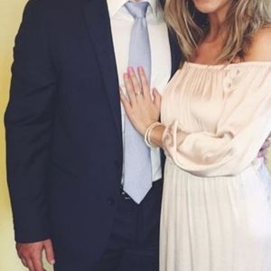 Bardot champagne /blush maxi dress size 6